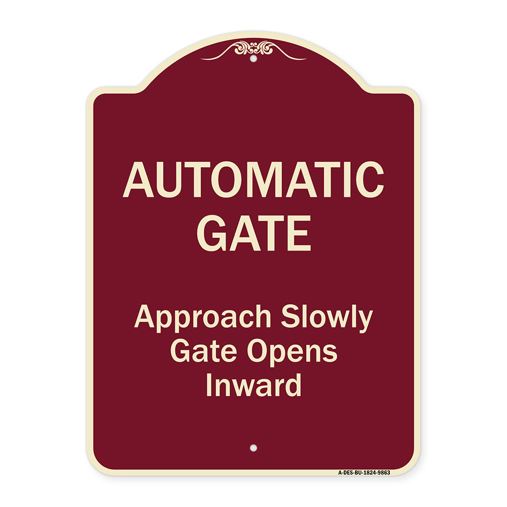 Automatic Gate Approach Slowly Gate Opens Inward