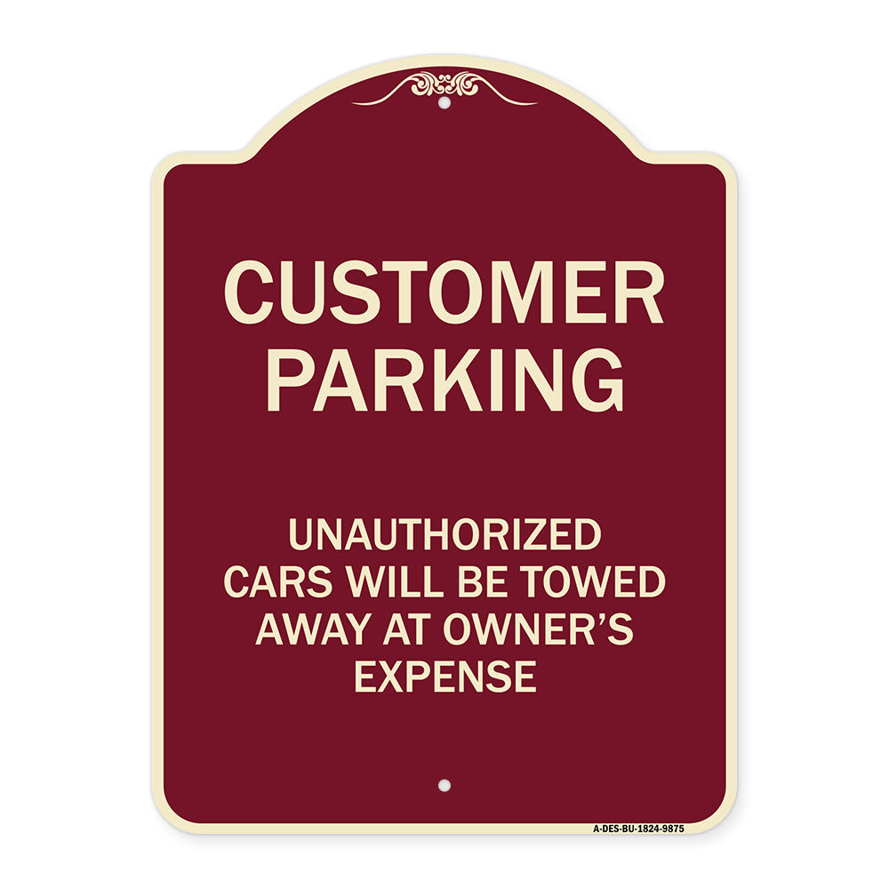Unauthorized Cars Will Be Towed Away At Owner's Expense
