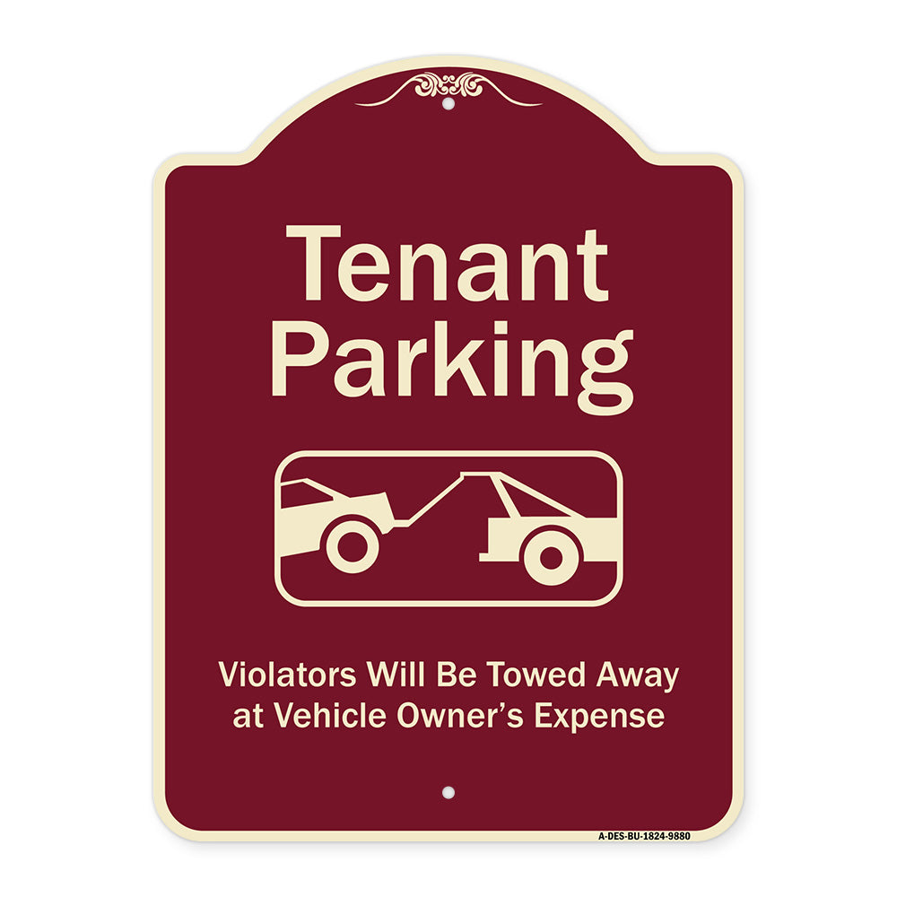 Tenant Parking, Violators Towed Away With Graphic