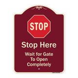 Stop, Wait For Gate To Open Completely With Symbol