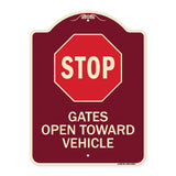 Stop, Gates Open Toward Vehicle