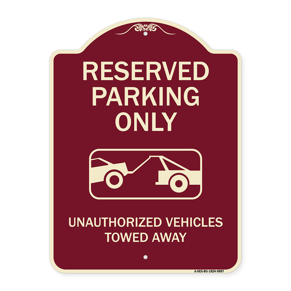 Resident Parking Only Unauthorized Vehicles Towed Away With Graphic