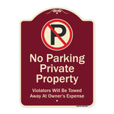 Private Property Violators Towed Away At Owner Expense With No Parking Symbol