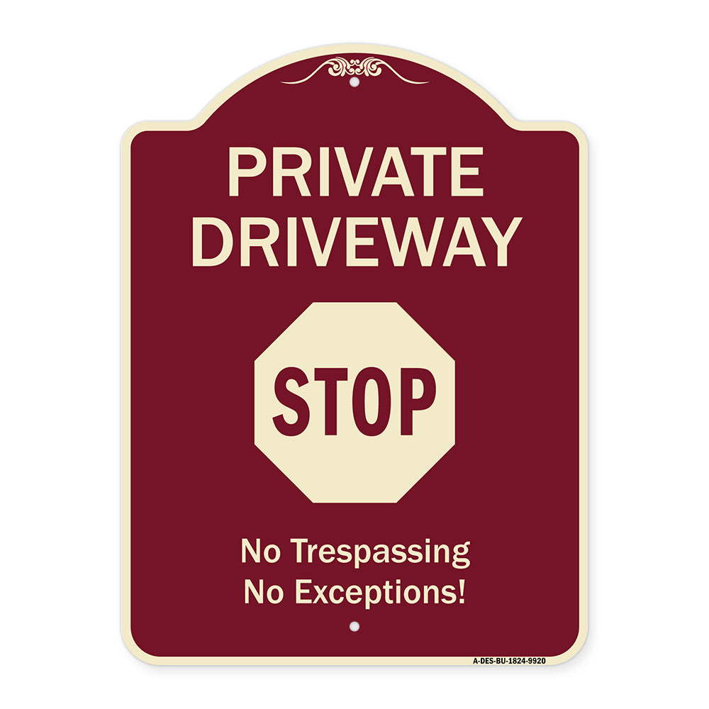Private Driveway, Stop