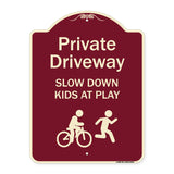Private Driveway Slow Down Kids At Play