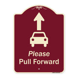 Please Pull Forward With Graphic And Ahead Arrow