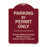 Parking By Permit Only Vehicles Without Permits Will Be Towed Vehicle Owner's Expense