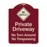 No Turn Around Or Trespassing With No Outlet Symbol