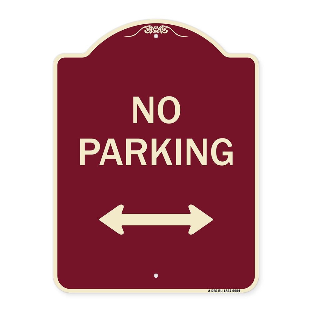No Parking With Bidirectional Arrow