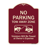 No Parking Tow Away Zone Violators Will Be Towed At Vehicle Owner's Expense