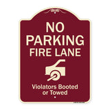 No Parking Fire Lane (With Graphic) Violators Booted Or Towed