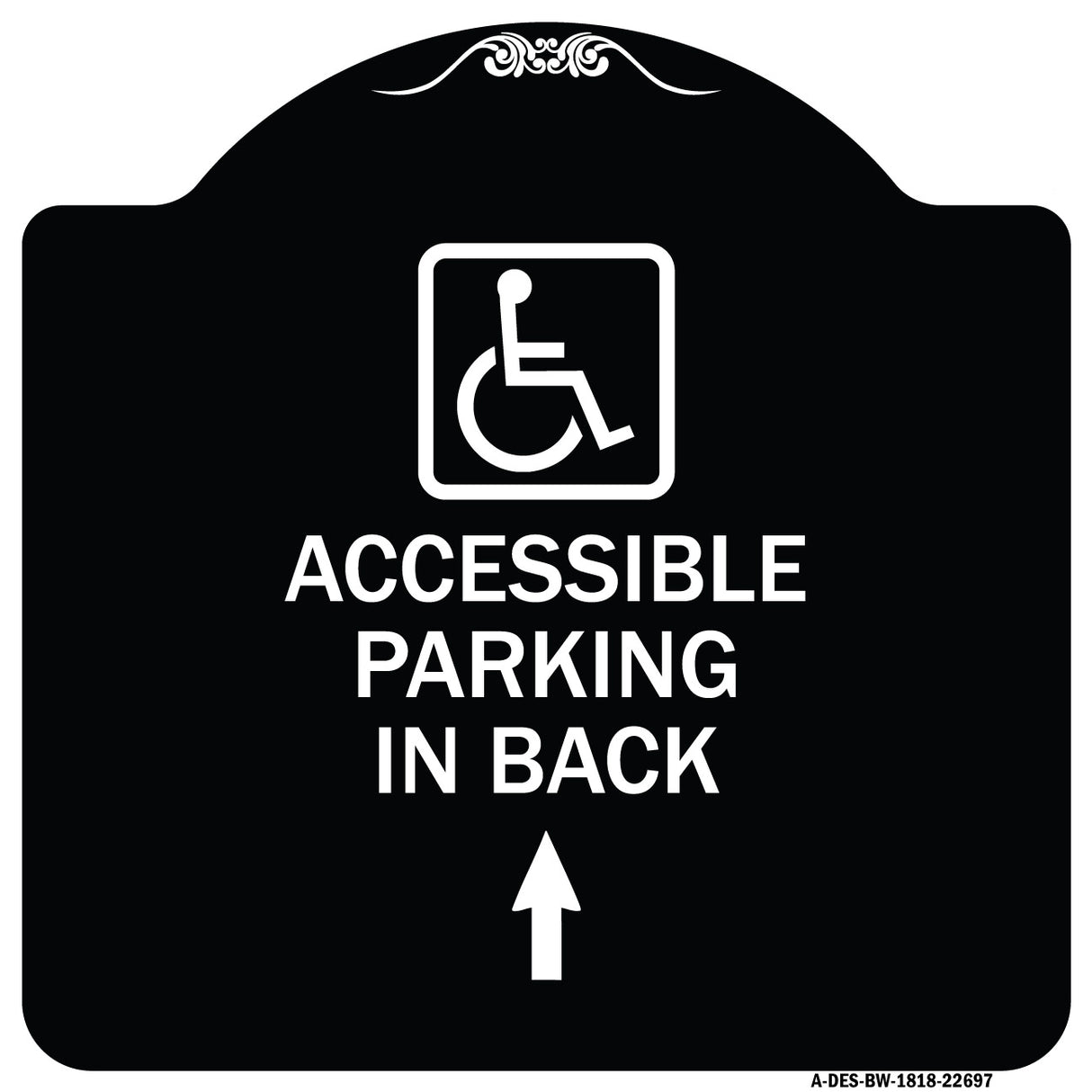 With NY - Approved Isa Symbol Accessible Parking on Up Arrow (With Graphic)