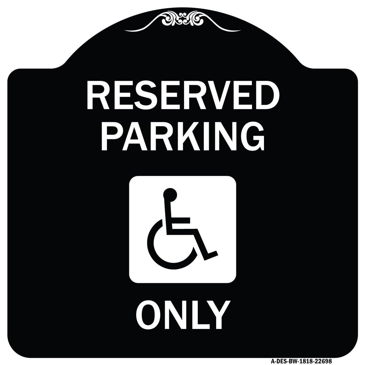 With NY Compliance Reserved Parking Only (With Access Icon)