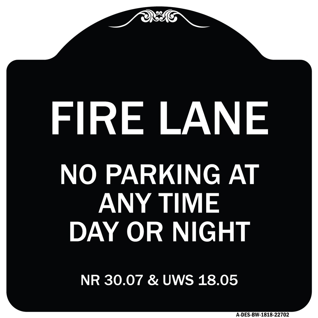 Wisconsin Fire Lane No Parking at Anytime Day or Night