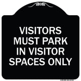 Visitors Parking Sign Visitors Must Park in Visitor Spaces Only