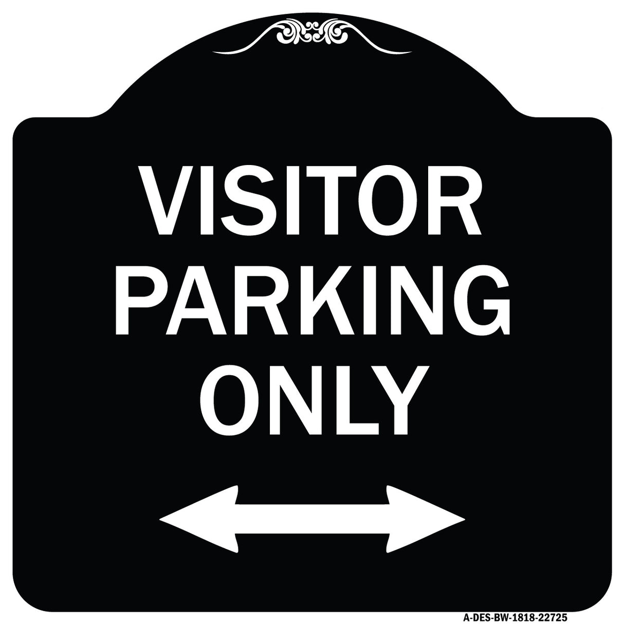 Visitor Parking Sign Visitor Parking Only (With Bidirectional Arrow)