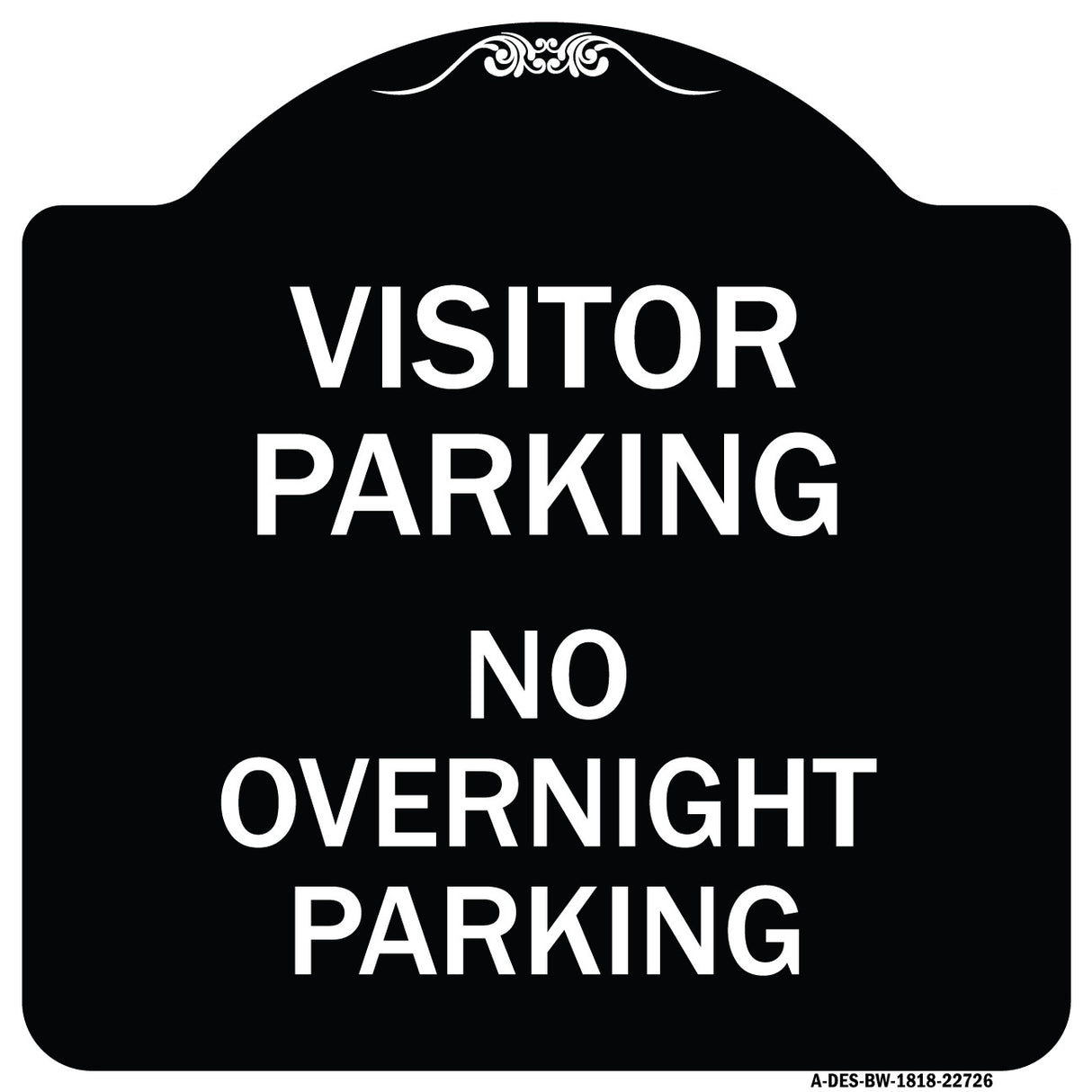 Visitor Parking Sign Visitor Parking No Overnight Parking