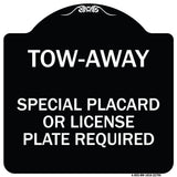 Tow-Away Special Placard or License Plate Required