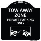 Tow Away Zone - Private Parking Only (With Car Towing Symbol)