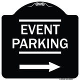 Thanks for Coming Turn Right for Exit Event Parking with Right Arrow