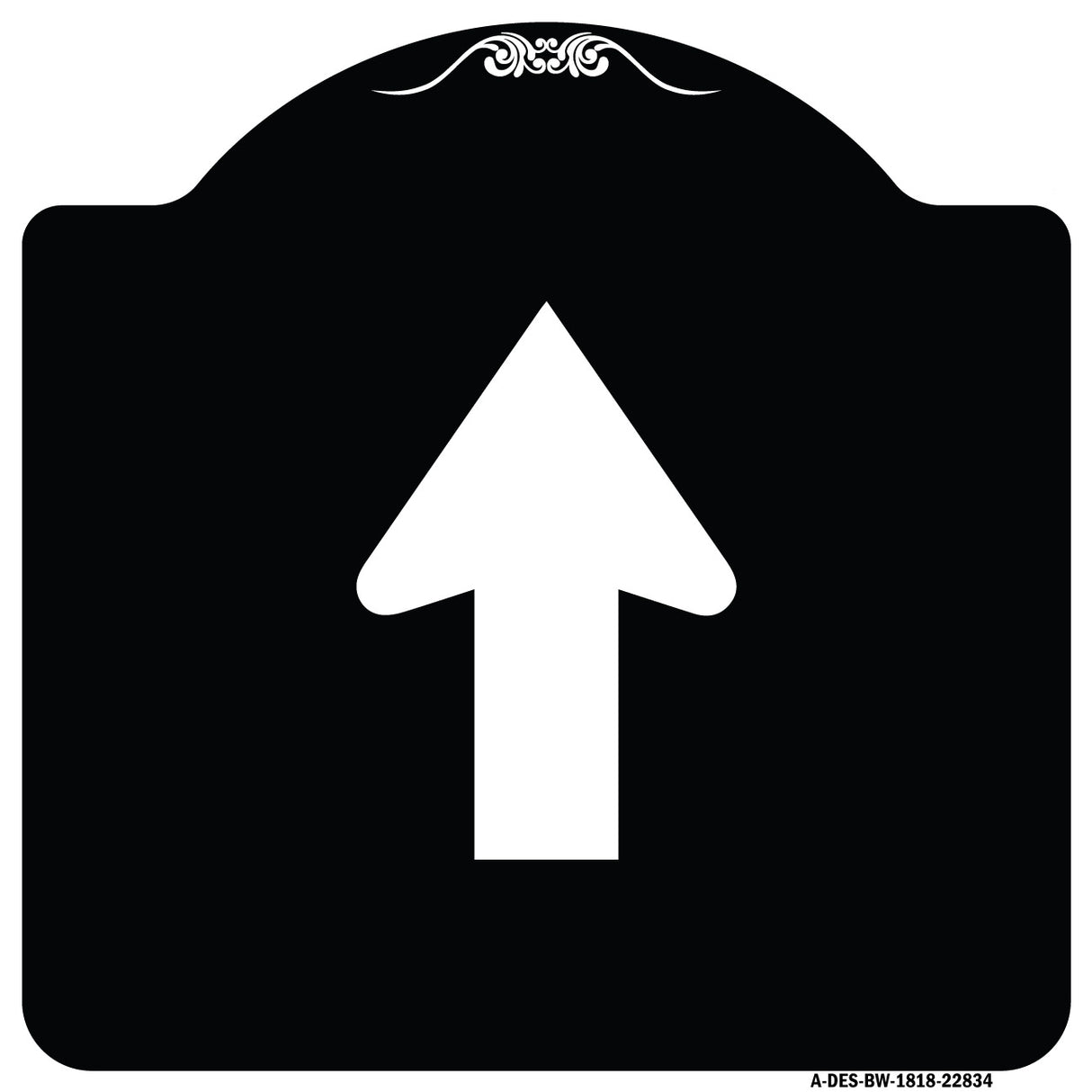 Straight Thru Sign - Straight Thru (Symbol) Sign