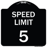 Speed Regulation Sign Speed Limit 5 Mph