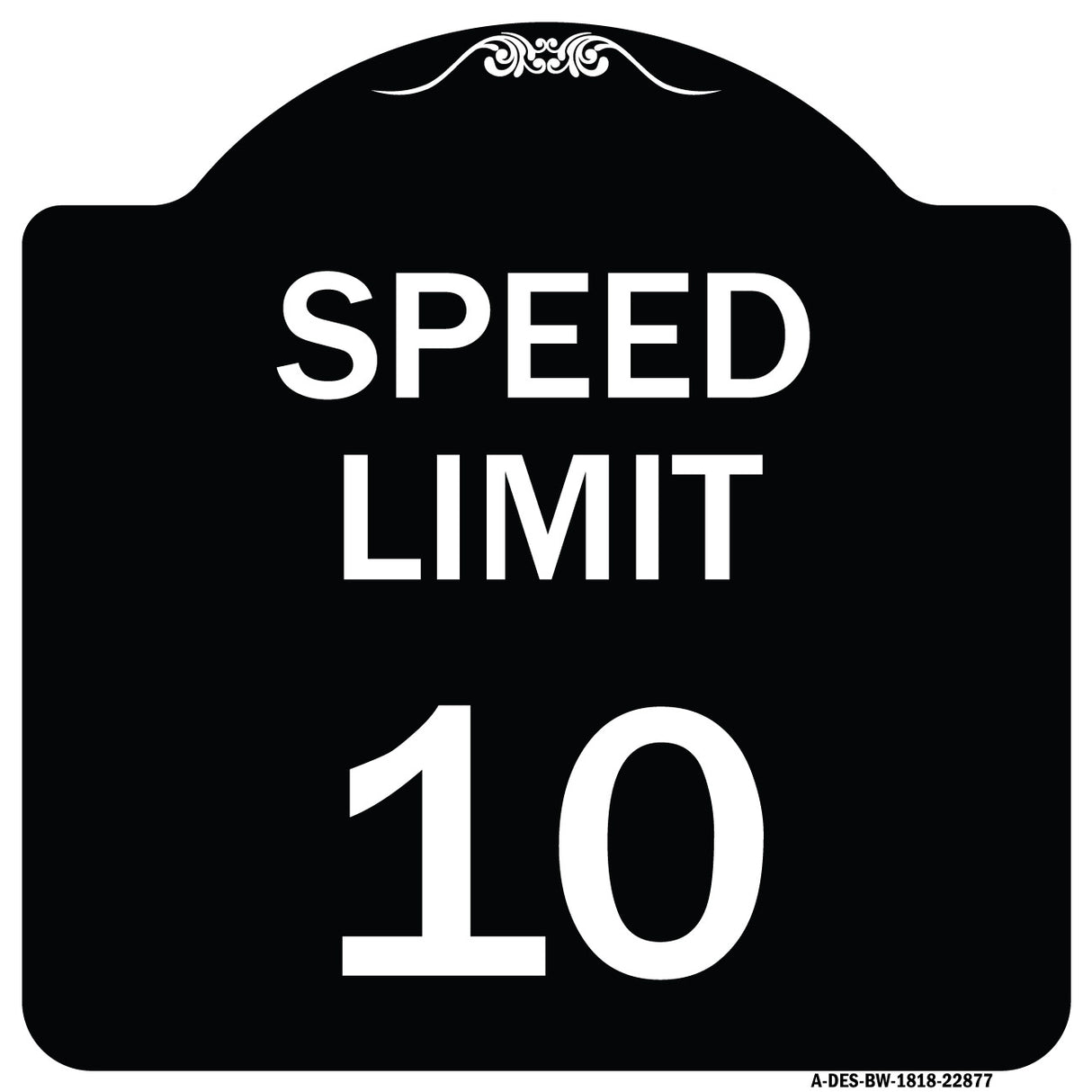 Speed Reduction Sign Speed Limit 10 Mph