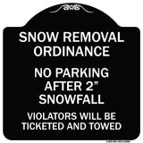 Snow Removal Ordinance - No Parking After 2 Snowfall