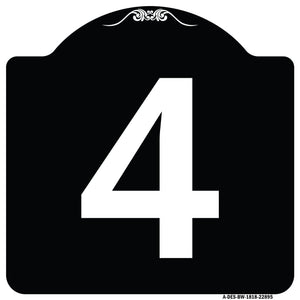 Sign with Number 4