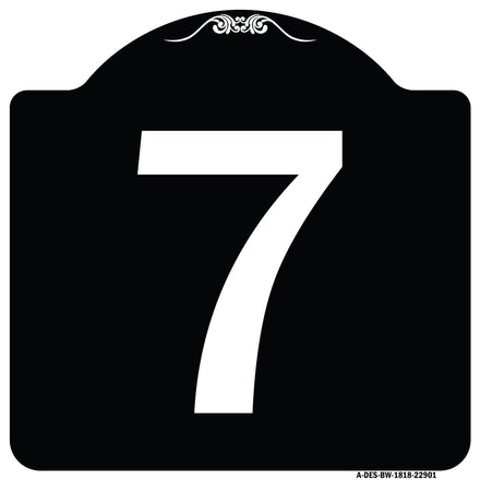 Sign with Number '7
