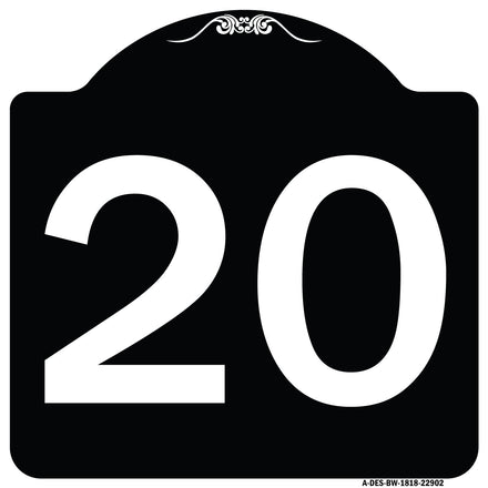 Sign with Number '20