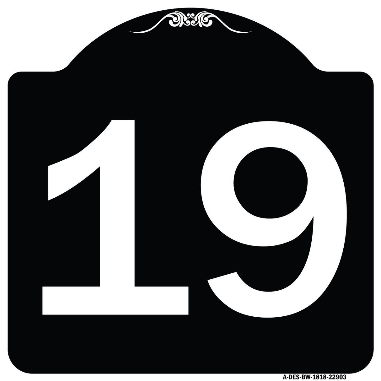 Sign with Number '19