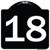 Sign with Number '18