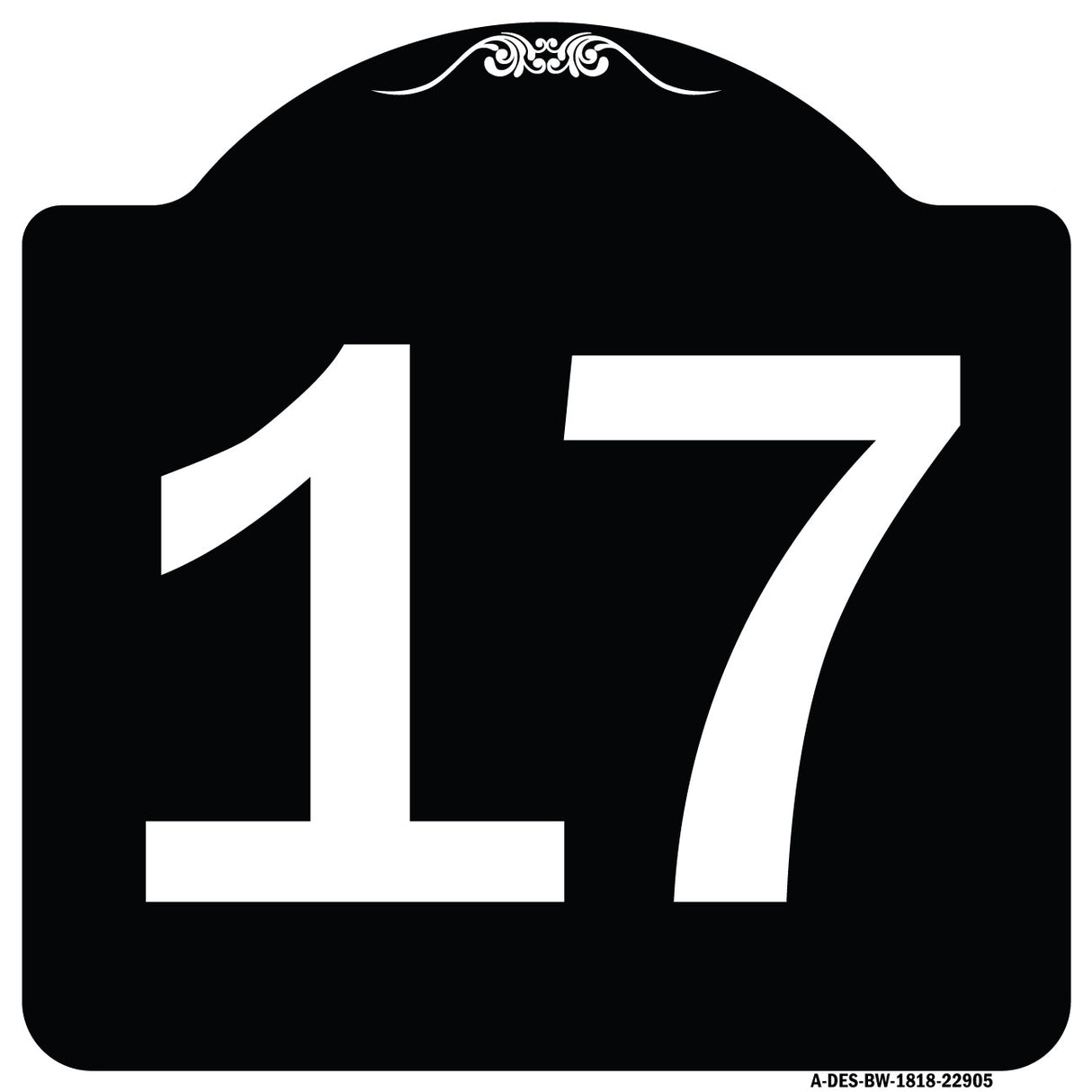 Sign with Number '17