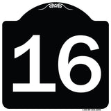 Sign with Number '16