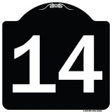 Sign with Number '14
