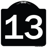 Sign with Number '13