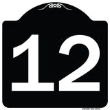 Sign with Number '12