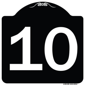 Sign with Number '10