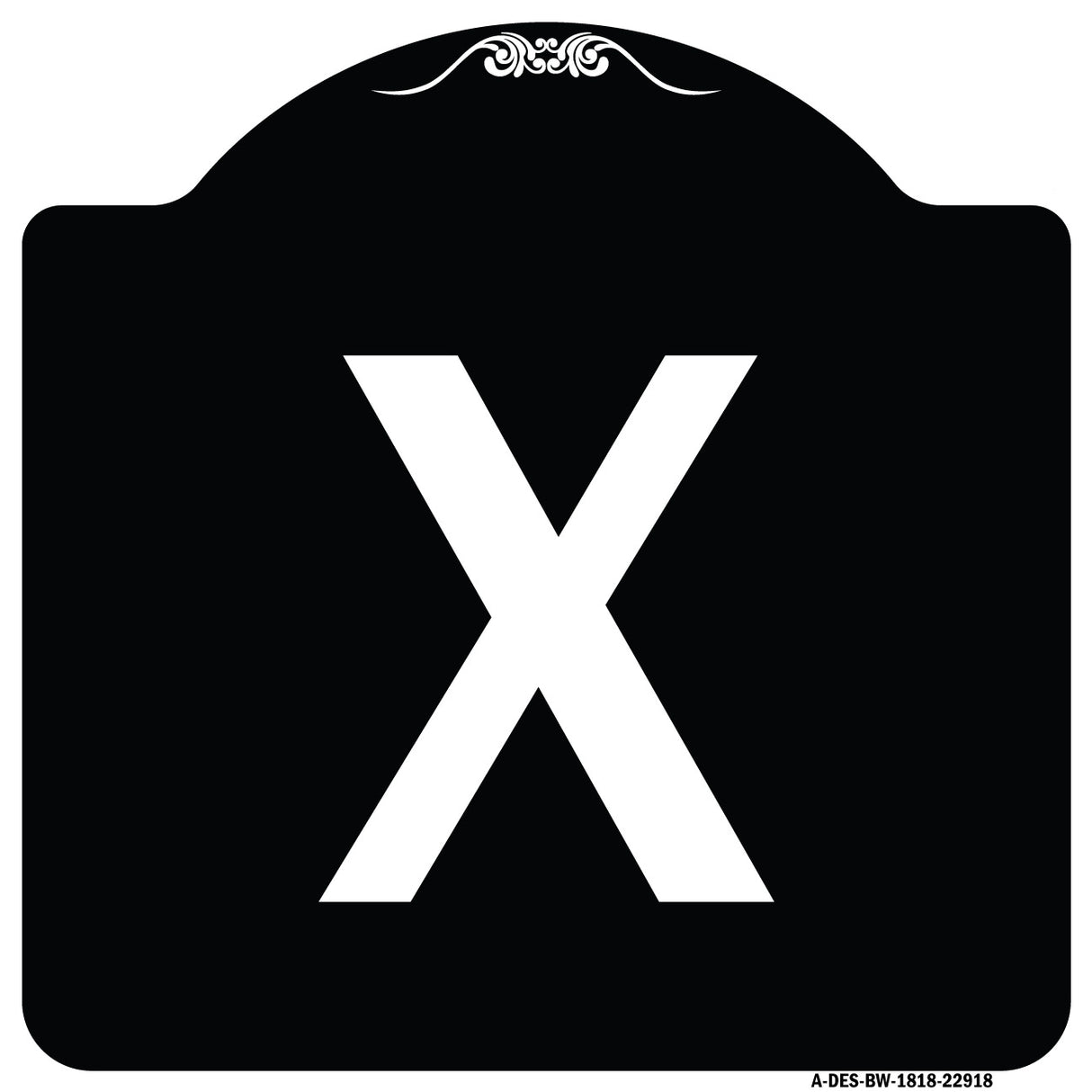Sign with Letter X