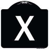 Sign with Letter X