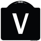 Sign with Letter V