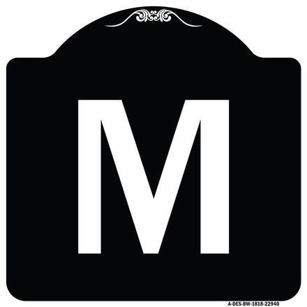 Sign with Letter M