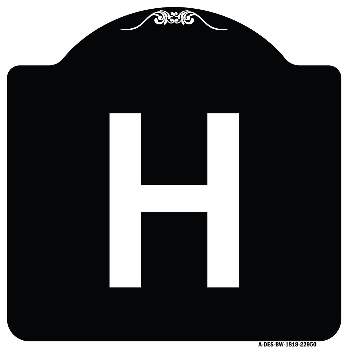 Sign with Letter H