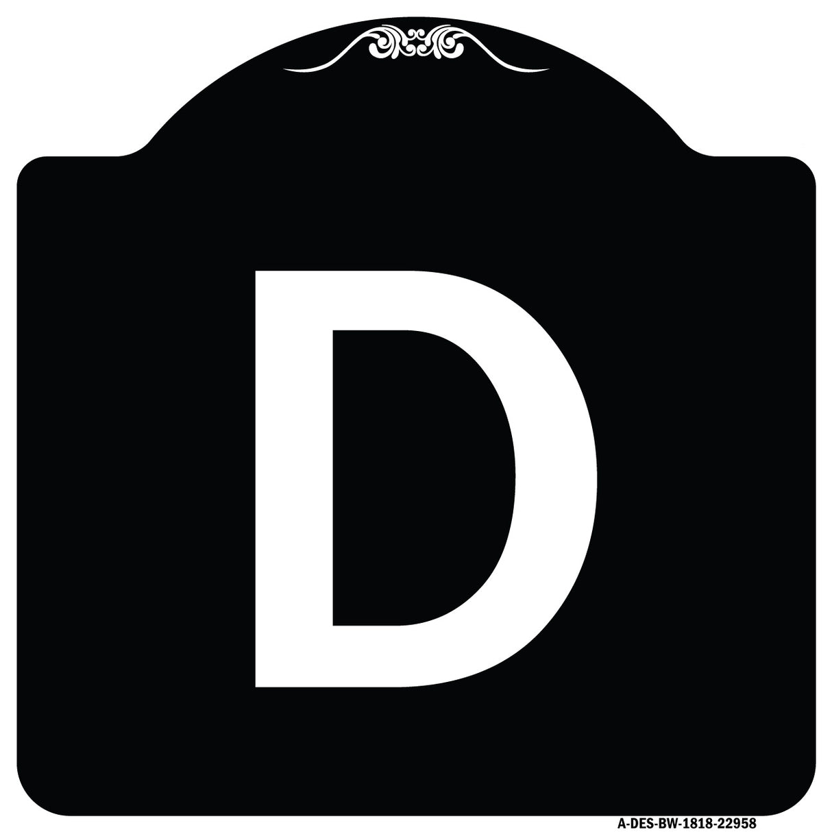 Sign with Letter D