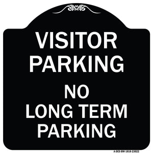 Reserved Parking Sign Visitor Parking No Long-Term Parking