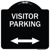 Reserved Parking Sign Visitor Parking (Arrow Pointing Left and Right)