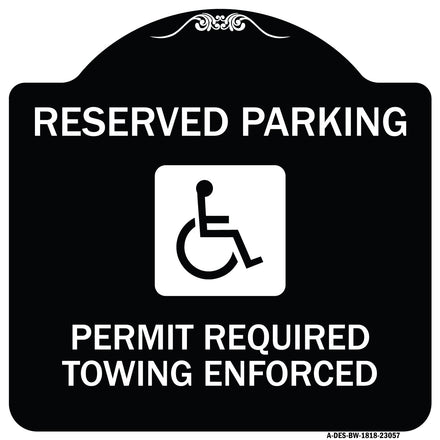 Reserved Parking Permit Required Towing Enforced (With Graphic)