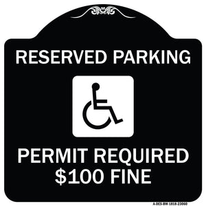 Reserved Parking Permit Required $100 Fine