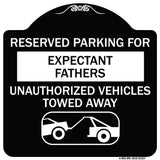 Reserved Parking for Expectant Fathers Unauthorized Vehicles Towed Away (With Tow Away Graphic)